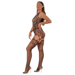 n12923 lace by lj cut out lace suspender bodystocking black 2