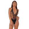 n12932 lace by lj on size deep v teddy with bow black