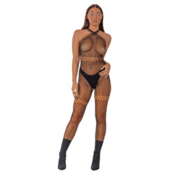 n12947 lace by lj crossover neck crotchless bodystocking 1