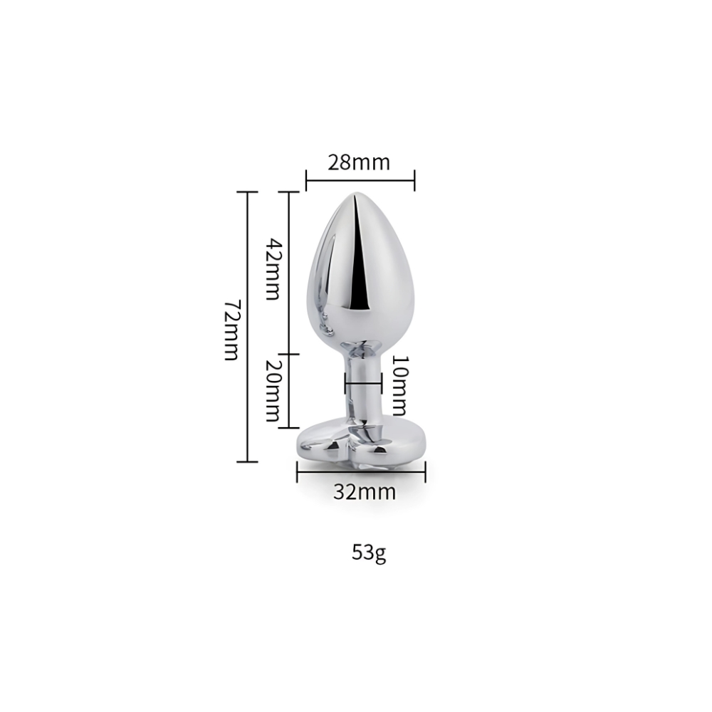 heart shaped metal butt plug silver small heart shaped metal butt plug silver small