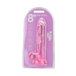 n12309 loving joy 8 inch dildo with balls pink pkg