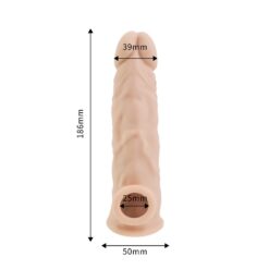 n12371 rev sleeves 7 5 inch girthy realistic silicone penis extension sleeve 5