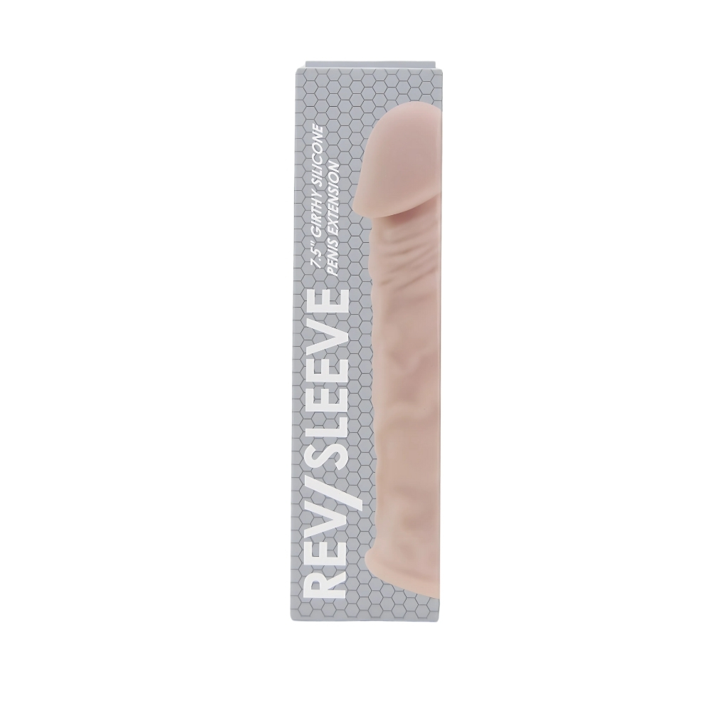 n12371 rev sleeves 7 5 inch girthy realistic silicone penis extension sleeve pkg n12371 rev sleeves 7 5 inch girthy realistic silicone penis extension sleeve pkg