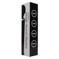 n12458 loving joy rechargeable magic wand vibrator black pkg 2