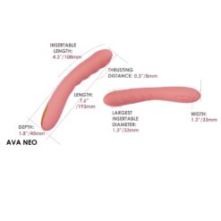 n12546 svakom ava neo interactive thrusting vibrator pink 12