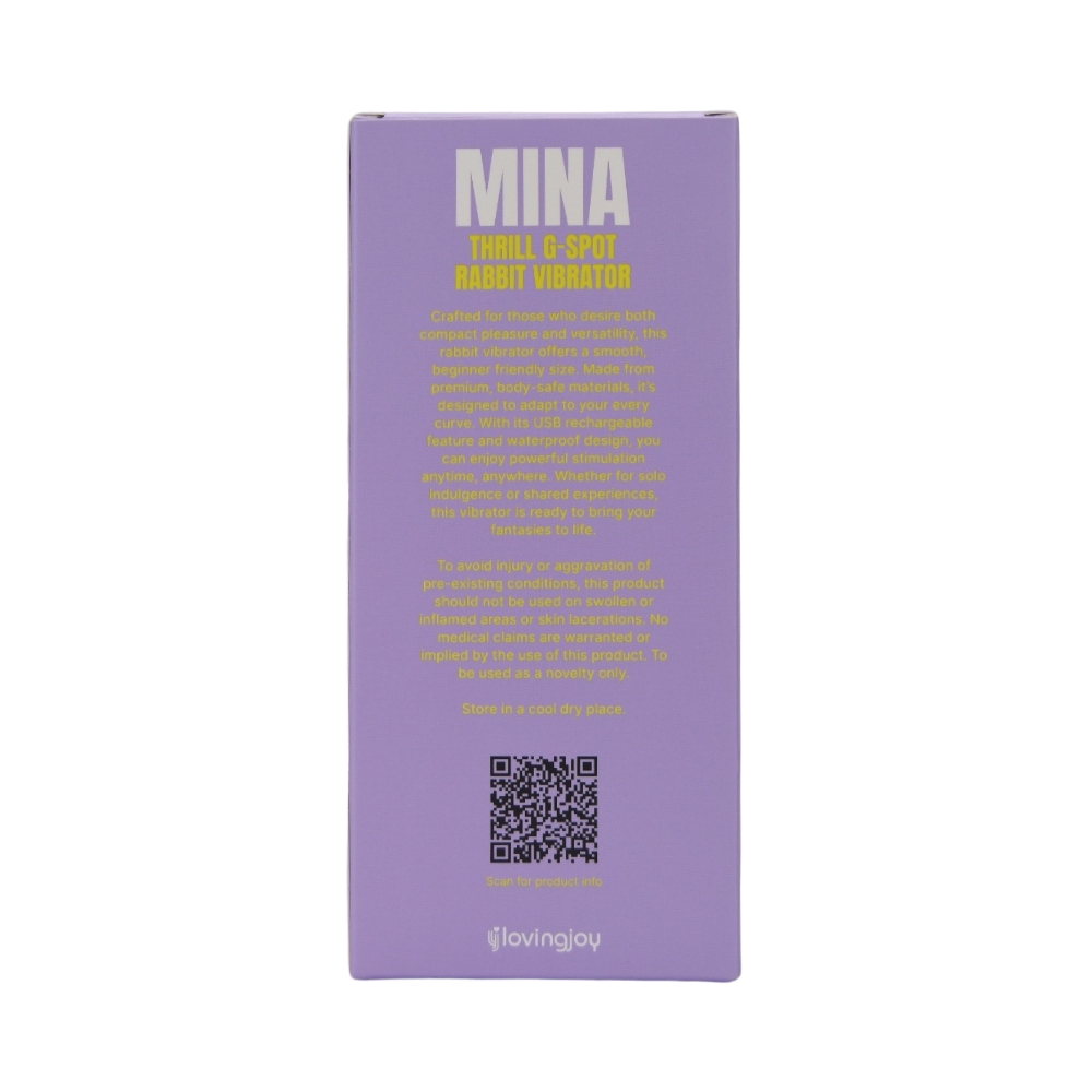 n12559 mina thrill g spot rabbit vibrator pkg back n12559 mina thrill g spot rabbit vibrator pkg back