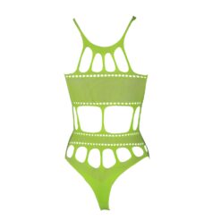 n12663 cut out thong bodysuit neon green ps 7