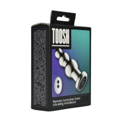 n12785 toosh remote controlled metal vibrating anal beads pkg 1