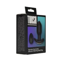 n12803 toosh remote controlled silcione vibrating butt plug pkg 2