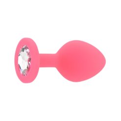 n12806 toosh pink silicone butt plug medium 2