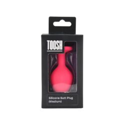 n12806 toosh pink silicone butt plug medium pkg