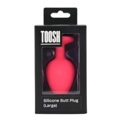 n12807 toosh pink silicone butt plug large pkg