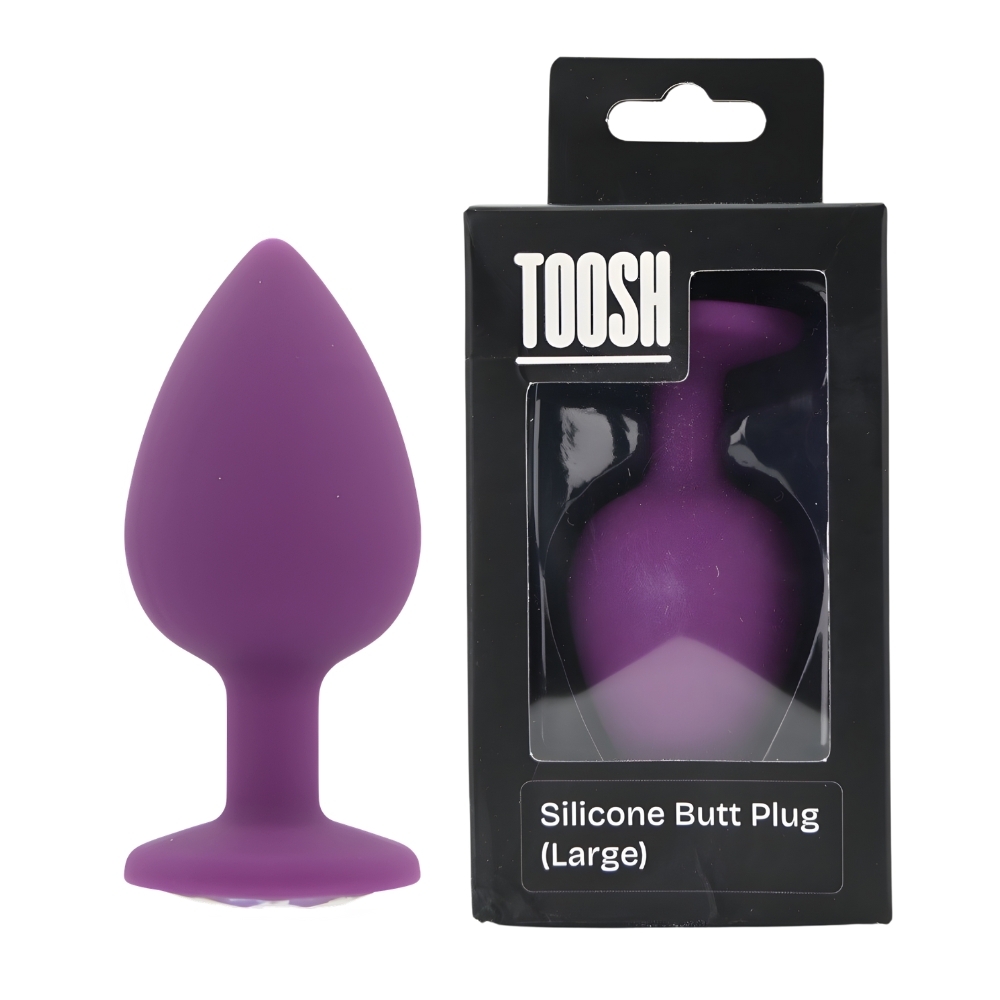n12810 toosh purple silicone butt plug large pkg duo n12810 toosh purple silicone butt plug large pkg duo