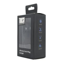 n12813 toosh black silicone butt plug large pkg 2