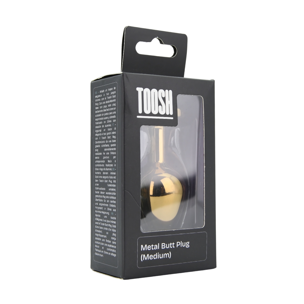 n12824 toosh gold metal butt plug medium red stone pkg 1 n12824 toosh gold metal butt plug medium red stone pkg 1
