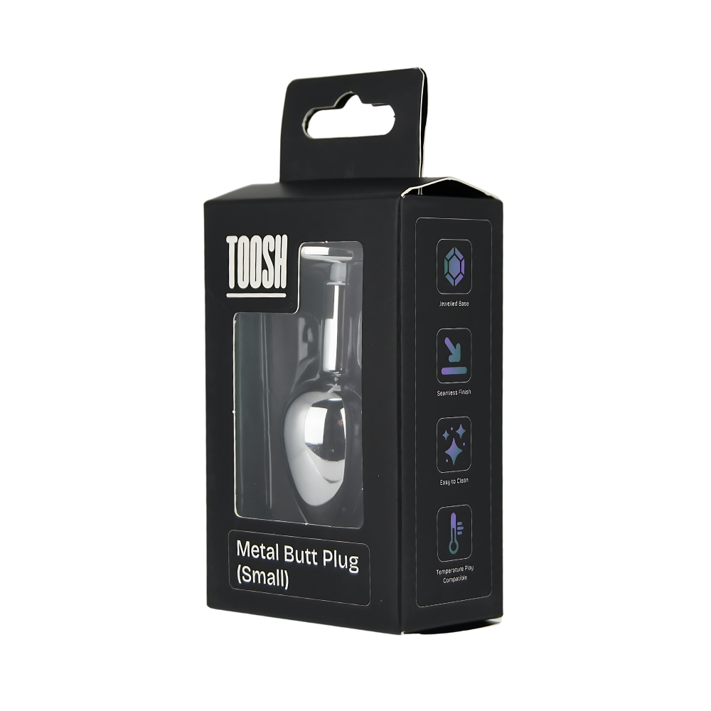 n12826 toosh silver metal butt plug small pink stone pkg 1 n12826 toosh silver metal butt plug small pink stone pkg 1
