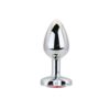 n12832 toosh heart shaped silver with red stone small
