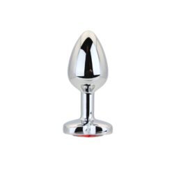 n12832 toosh heart shaped silver with red stone small