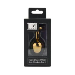 n12836 toosh heart shaped gold with red stone medium pkg