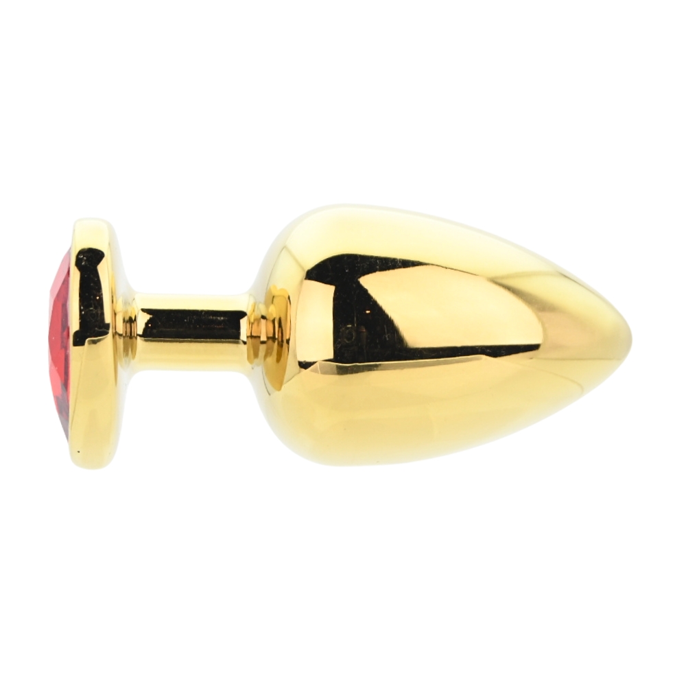 n12837 toosh heart shaped gold butt plug with red stone large 1 n12837 toosh heart shaped gold butt plug with red stone large 1