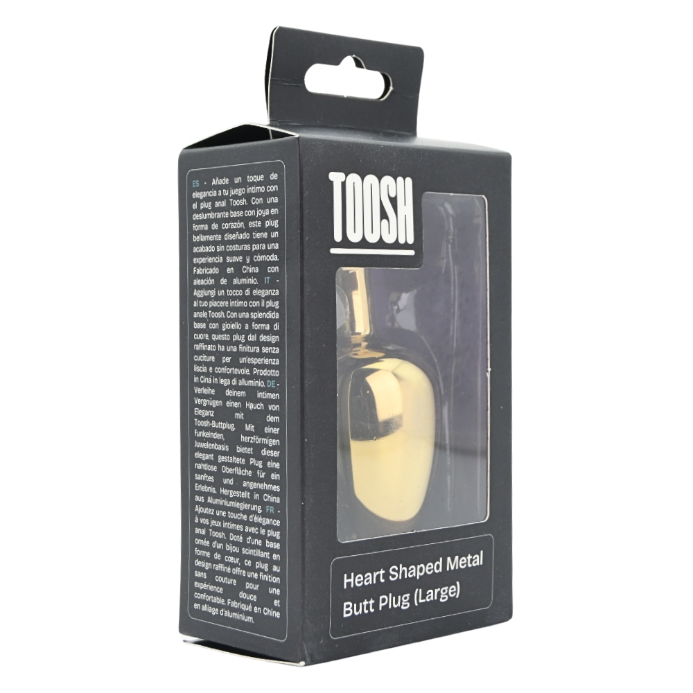 n12837 toosh heart shaped gold butt plug with red stone large pkg 1 n12837 toosh heart shaped gold butt plug with red stone large pkg 1