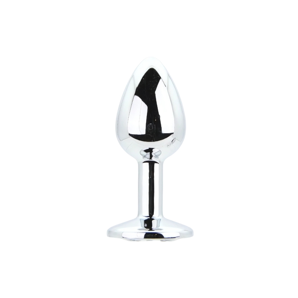 n12838 toosh metal butt plug silver set of 3 clear stone sml n12838 toosh metal butt plug silver set of 3 clear stone sml