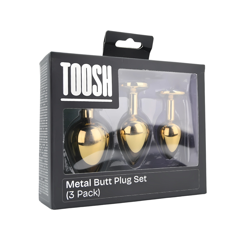 n12839 toosh metal butt plug gold set of 3 clear stone pkg 1 n12839 toosh metal butt plug gold set of 3 clear stone pkg 1