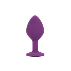 n12841 toosh silicone butt plug purple set of 3 clear stone medium