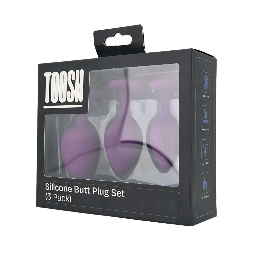 n12841 toosh silicone butt plug purple set of 3 clear stone pkg 2 n12841 toosh silicone butt plug purple set of 3 clear stone pkg 2