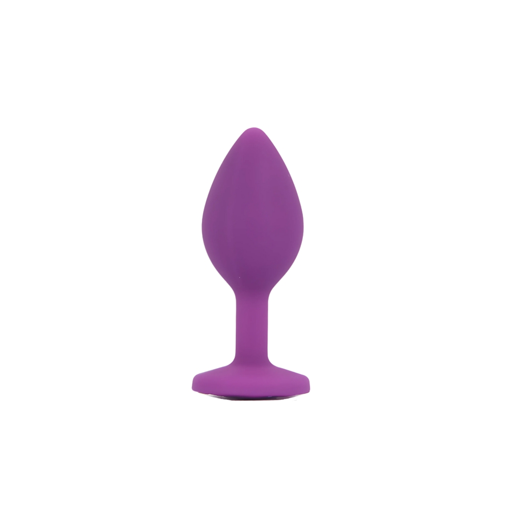 n12841 toosh silicone butt plug purple set of 3 clear stone small n12841 toosh silicone butt plug purple set of 3 clear stone small
