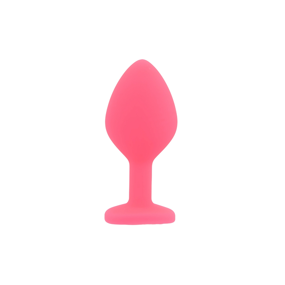 n12842 toosh silicone butt plug pink set of 3 clear stone medium n12842 toosh silicone butt plug pink set of 3 clear stone medium