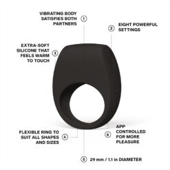 n12895 lelo tor3 app controlled cock ring black 3