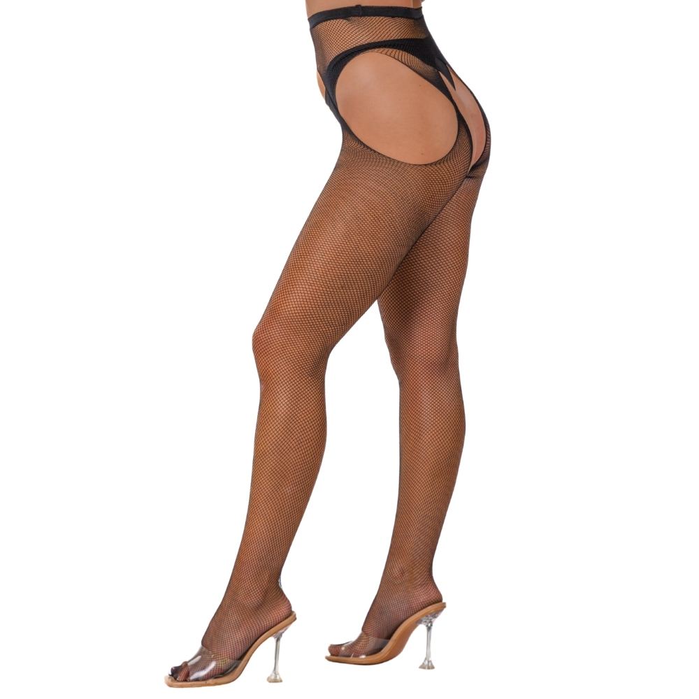 n12906 lace by lj fishnet crotchless pantyhose black 2 n12906 lace by lj fishnet crotchless pantyhose black 2
