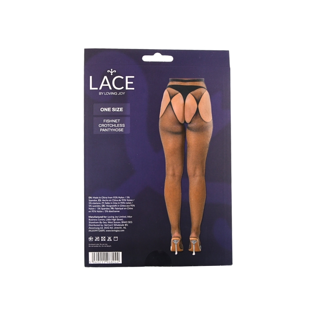 n12906 lace by lj fishnet crotchless pantyhose black pkg bk n12906 lace by lj fishnet crotchless pantyhose black pkg bk