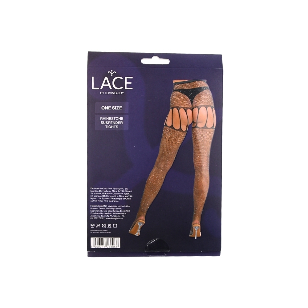 n12908 lace by lj rhinestone suspender tights black pkg bk n12908 lace by lj rhinestone suspender tights black pkg bk
