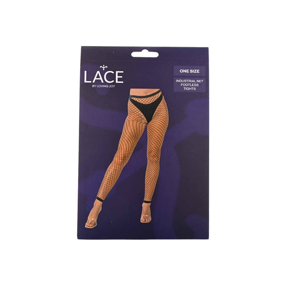 n12909 lace by lj one size industrial net footless tights black pkg n12909 lace by lj one size industrial net footless tights black pkg