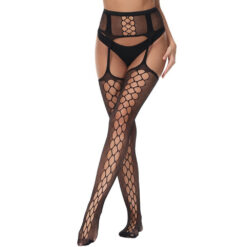 n12910 lace by lj lace up suspender tights 1