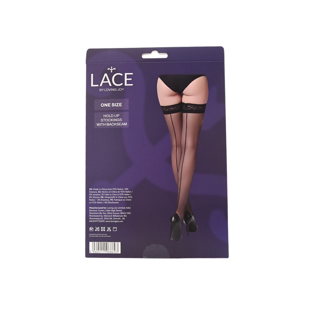 n12914 lace by lj sheer hold up stockings with backseam black pkg 1 n12914 lace by lj sheer hold up stockings with backseam black pkg 1