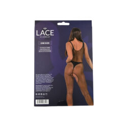 n12919 lace by lj rhinestone crotchless bodystocking pkg bk