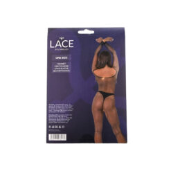 n12922 lace by lj fishnet crotchless long sleeve bodystocking black pkg bk