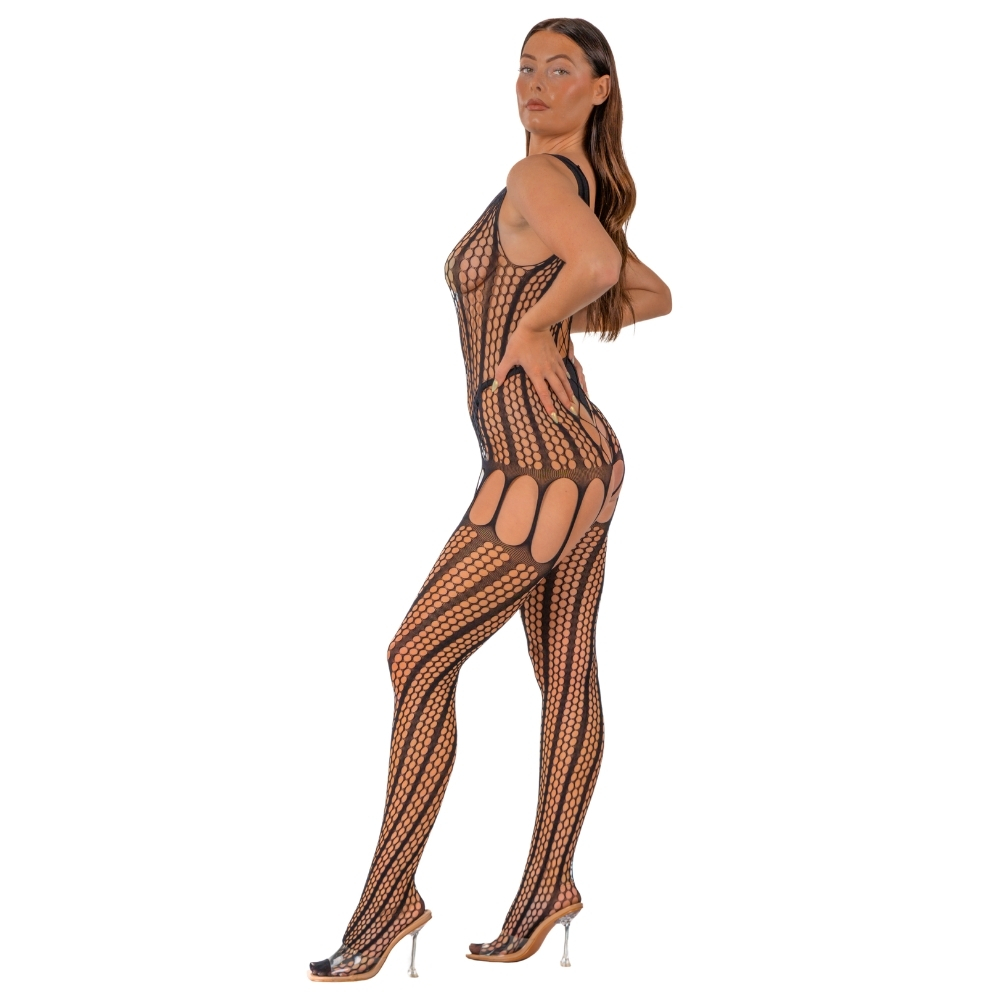 n12924 lace by lj crochet bodystocking with lace up back black 2 n12924 lace by lj crochet bodystocking with lace up back black 2
