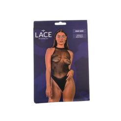 n12926 lace by lj opaque bodysuit black pkg