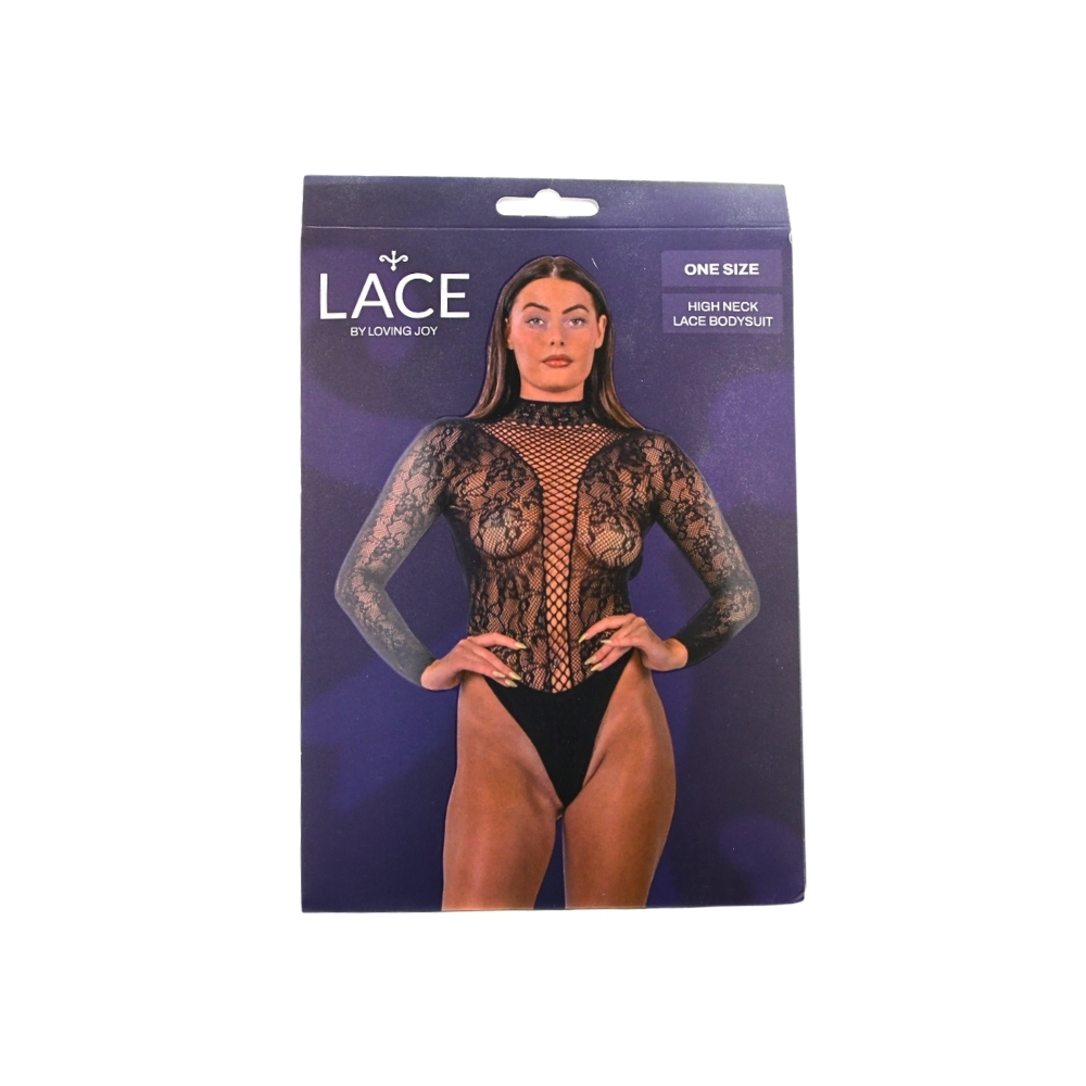n12928 lace by lj high neck lace bodysuit black pkg n12928 lace by lj high neck lace bodysuit black pkg