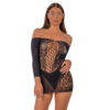 n12930 lace by lj off the shoulder mini dress black