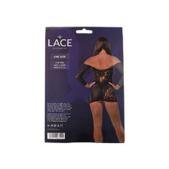 n12930 lace by lj off the shoulder mini dress black pkg bk