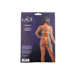 n12937 lace by lj long sleeved mini dress pkg bk