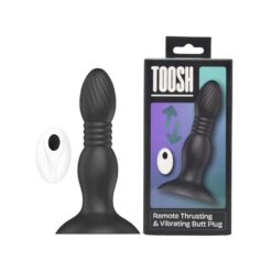 n12952 toosh remote controlled thrusting butt plug pkg duo