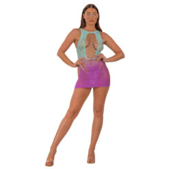 n12983 lace by lj obre fuax lace up mini dress 1