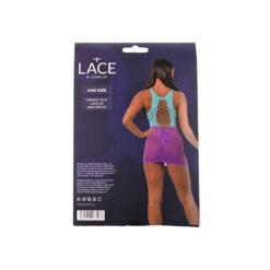 n12983 lace by lj obre fuax lace up mini dress pkg bk