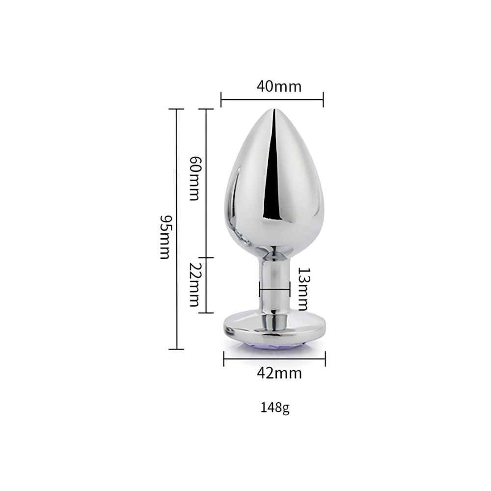 silver metal butt plug large silver metal butt plug large
